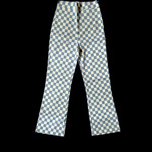 Checkered pants 🦋 blue and white